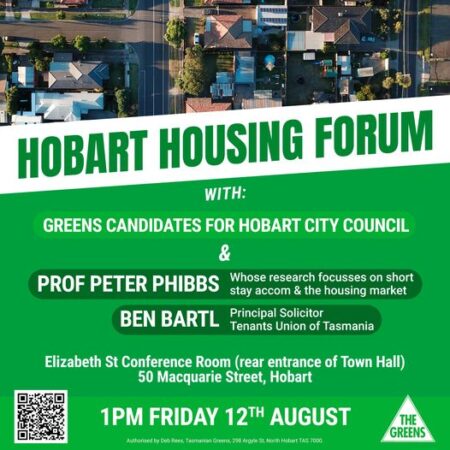 Join Helen Burnet Deputy Lord Mayor of Hobart, Bill Harvey Cr City of ...