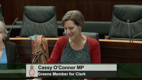 Tasmanian Greens MPs: The Hodgman Government’s Legacy: Cassy O’Connor, 28 November, 2019