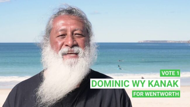 Vote1 Dominic WY Kanak - Your Greens Candidate For Wentworth