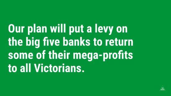 The Greens' Plan for a Victorian Bank Levy
