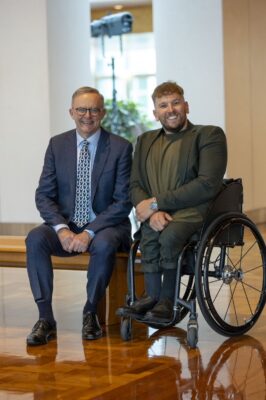 Great to catch up with Australian of the Year @DylanAlcott at the Jobs...