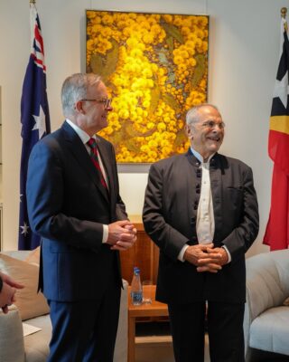 Great to meet my old friend Dr José Ramos-Horta, President of Timor-Le...