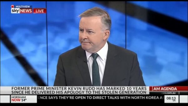 Anthony Albanese MP: 10th Anniversary of Apology to Stolen Generations & Barnaby Joyce – Sky News – 13 February 2018