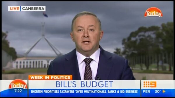 Budget Reply - The Today Show - Friday, 11 May 2018