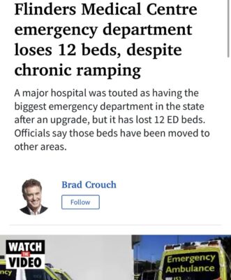 Ashton Hurn: Peter Malinauskas needs to explain how cutting Emergency Department be…