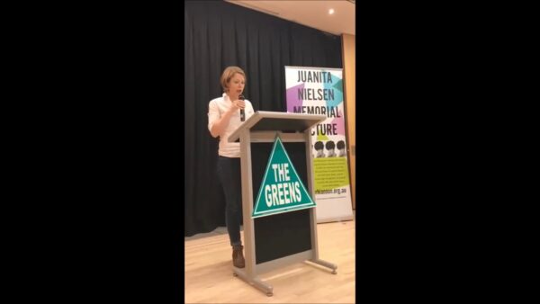 Australian Greens: Natalie Lang “Put down your phones and lace up your boots”: Juanita Nielsen Lecture 2017