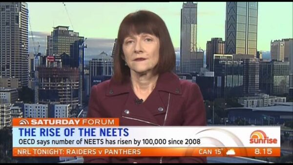 Senator Siewert on Weekend Sunrise talking about youth unemployment