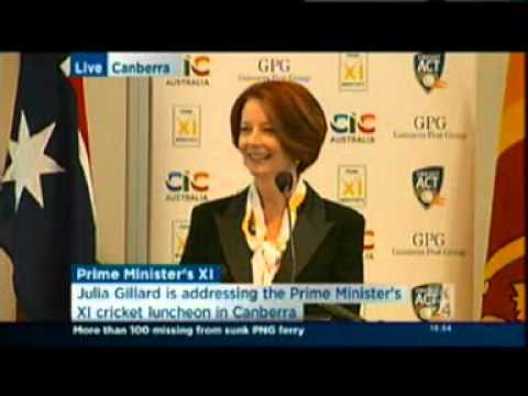 Julia Gillard: PM's XI Official Luncheon