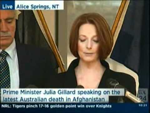 Julia Gillard Press Conference: Death of soldier in Afghanistan