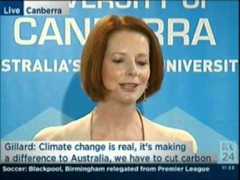 Julia Gillard: The Critical Decade Report on the need to act on Climate Change & Youth Allowance