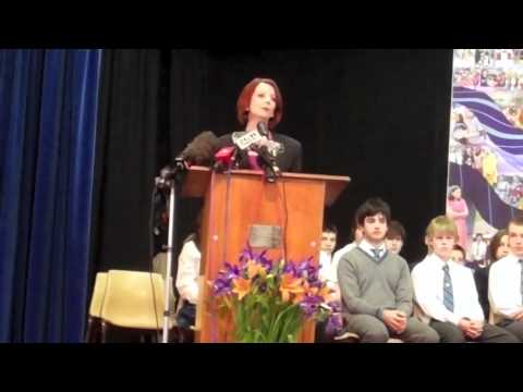 Julia Gillard at Unley High School, Adelaide
