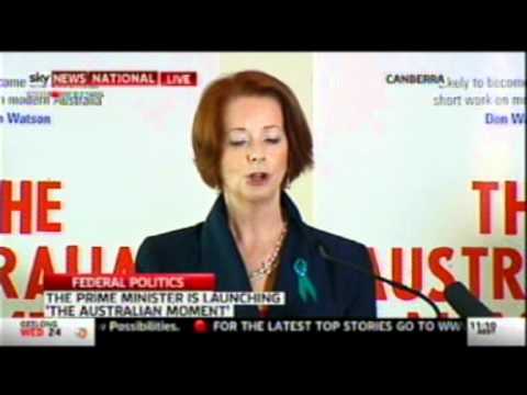 Julia Gillard launches 'The Australian Moment'