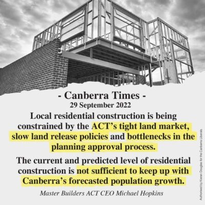 Canberra Liberals: Labor and the Greens can’t manage our economy….