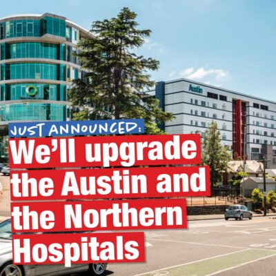 Dan Andrews: Our Hospital Plan for the North is big.  But that’s exactly what it n…