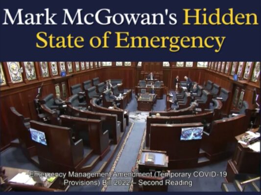 Dr David Honey MLA: I stood in Parliament to oppose and expose the McGowan Government’s ex…