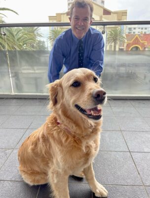 It’s #DogsInPolitics Day at the #Cronulla EO.
Lucy is a 7 year old b...