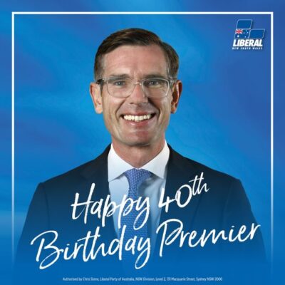 Happy 40th birthday to the Premier of NSW Dom Perrottet....