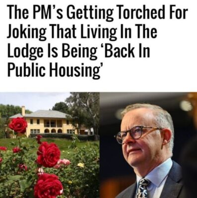 "I asked the PM about the housing crisis and he joked about the Lodge ...