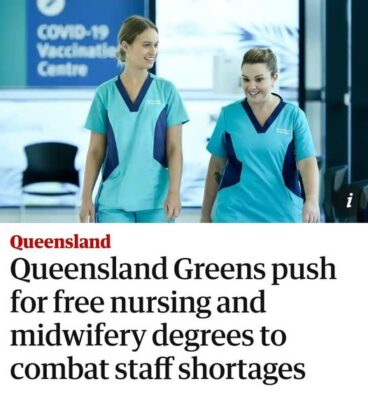 Qld’s public hospitals are facing a critical shortage of nurses and mi...