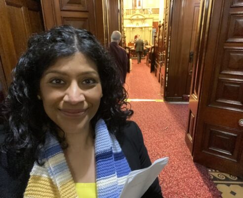 Samantha Ratnam – Leader of the Victorian Greens: Heading out of the chamber for the last time for this term of parliame…