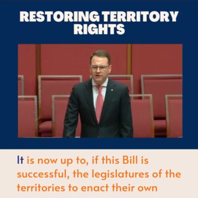 Senator Andrew Bragg: Equal rights and opportunities should exist for all Australians. …