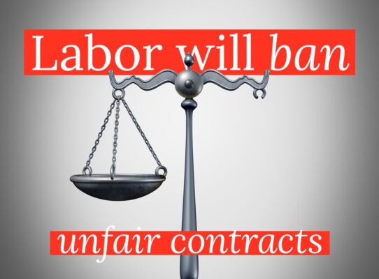 Senator Tony Sheldon: Big operators regularly include clauses in contracts with small busine…