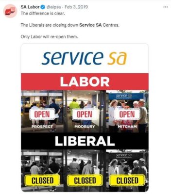 South Australian Labor: Remember when the SA Liberals planned to close down Service SA Centres…