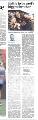 Stuart Ayres: Yep…this story is much more than a football game.  …