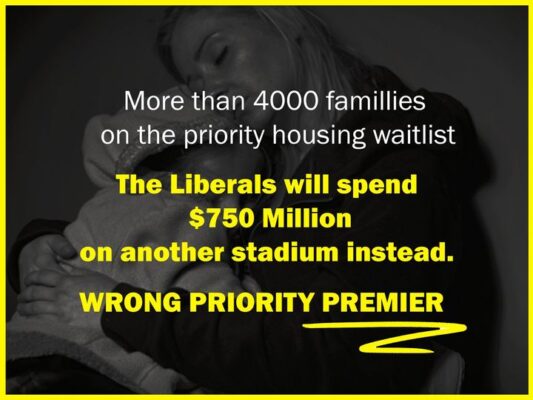 The Liberal Government has its priorities all wrong. Tasmania needs mo...