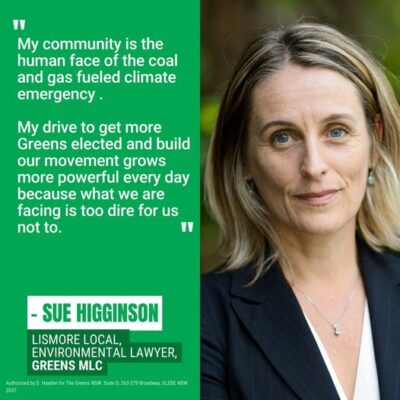 The Greens NSW: Meet Sue Higginson, a Lismore Local and one of our Greens NSW Upper Ho…