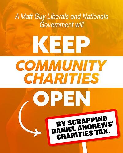 A Matt Guy Liberals and Nationals Government will keep community chari...