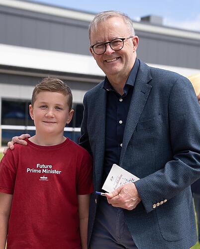 I met Elliot today at the opening of the Griffith Regional Sports Complex today....