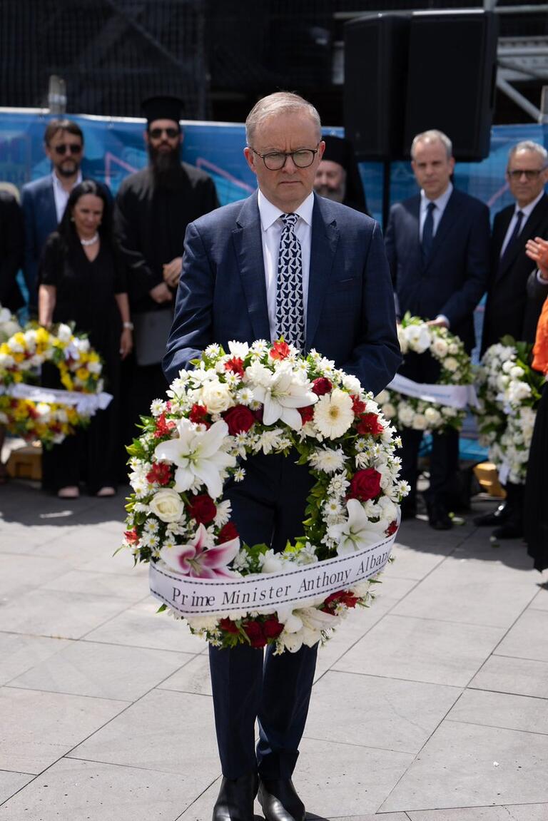 Anthony Albanese: Today on Oxi day, I joined the Greek community to lay a wreath in…