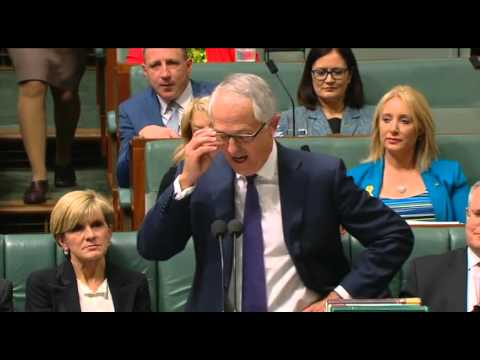 Australian Greens: Adam asks new PM Malcolm Turnbull on climate change in Question Time