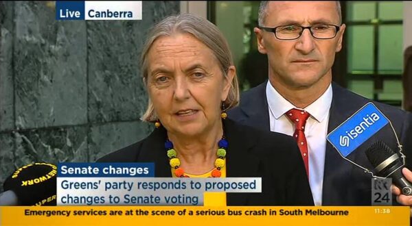 Greens call for Senate Voting Reform