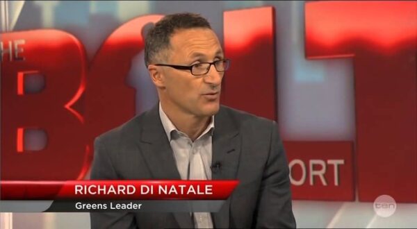 Richard Di Natale appears on the Bolt Report
