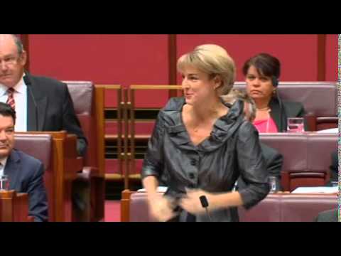 Richard Di Natale asks Michaelia Cash a question in the Senate about spying allegations