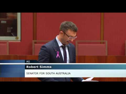 Senator Simms delivers petition on Safe Schools