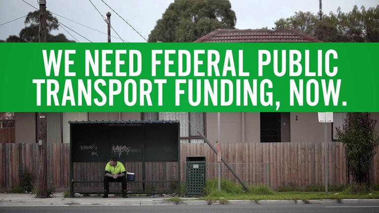Australian Greens: #StillWaiting for federal funding of public transport