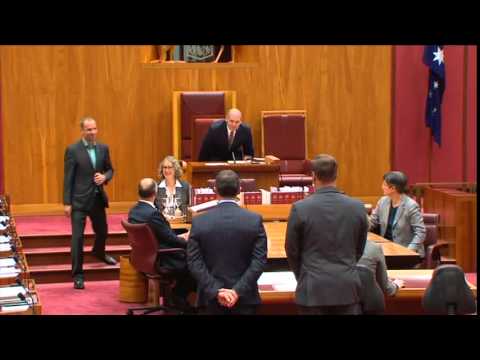 The swearing in of the new Senator for Tasmania, Nick McKim