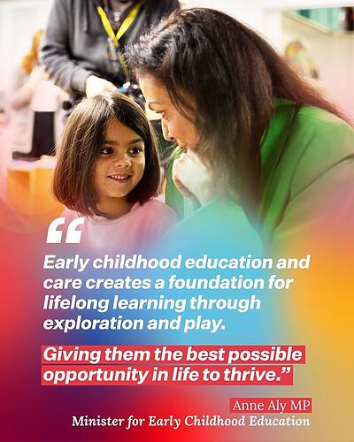 Early childhood education and care plays a vital role in supporting fa...