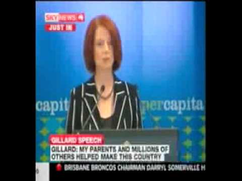 Julia Gillard's address in Adelaide.