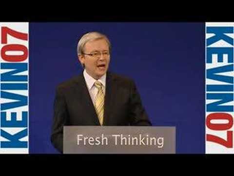 Australian Labor Party: Kevin Rudd: confidence, determination and fresh ideas