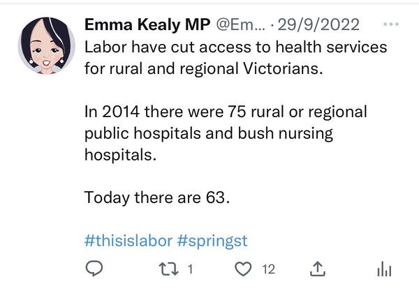 Emma Kealy MP: It appears @DanielAndrewsMP is following this announcement closely!  …