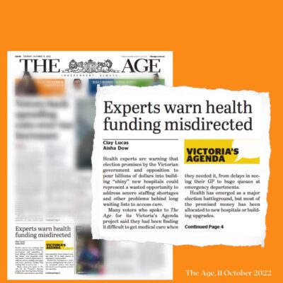 The state election campaign has been full of big health spending annou...