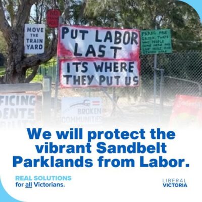 Liberal Victoria: Labor want to turn this parkland into stabling yards for their Chelten…