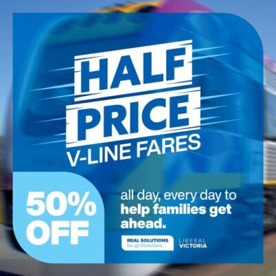 V/Line fares across Victoria will be slashed in half under a Matt Guy ...