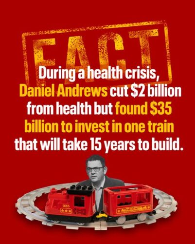 We will shelve Labor's $35 billion Cheltenham to Box Hill rail and red...