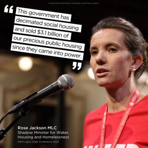 "Put us into government and we'll fix the housing crisis."  - Rose Jac...