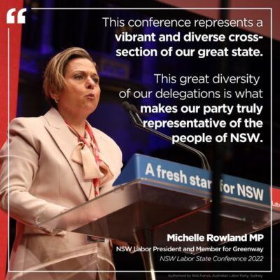 Thank you to our President Michelle Rowland MP for the inspiring openi...